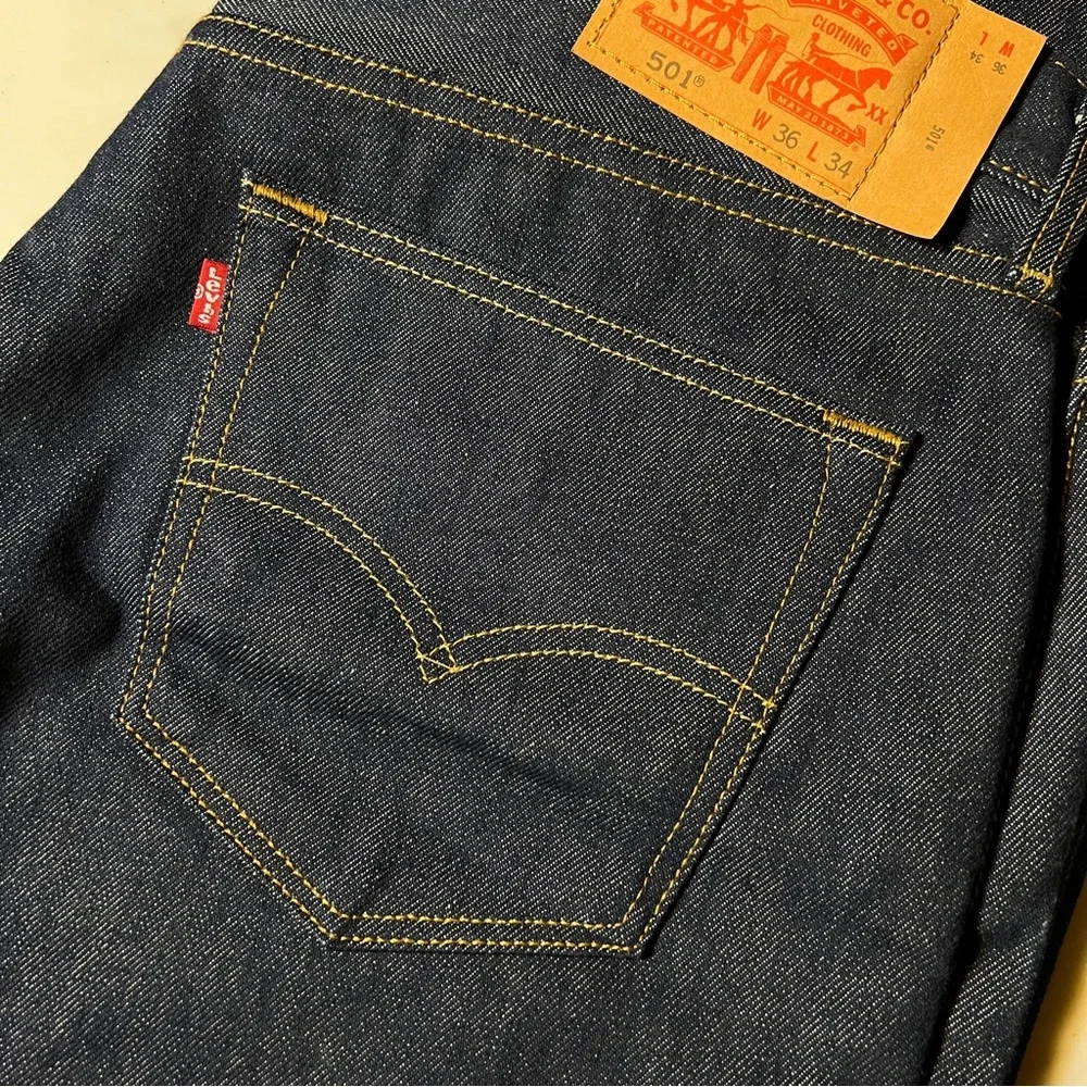 501Levi’s Dk Blue Wash Mfg. 2014 Never Worn 36x34